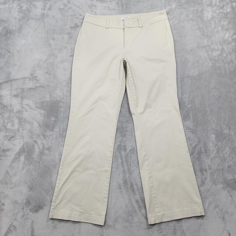 Dockers Pants Womens 14 Beige Mid Rise Curvy Khakis Twill Stretch Chino Casual